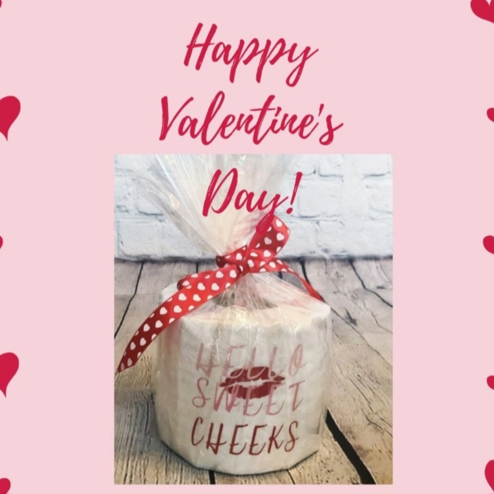 Happy Valentines Day toilet paper gag gifts 💕